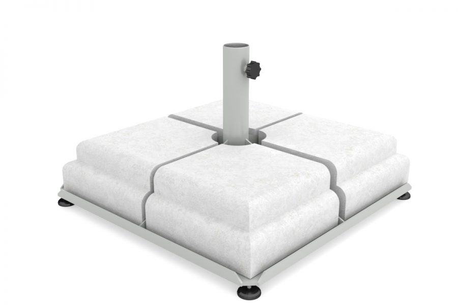 poggesi-base-in-ferro-70x70-cm-con-set-4-pesi-in-cemento-ombra-architettonica-pe image 1