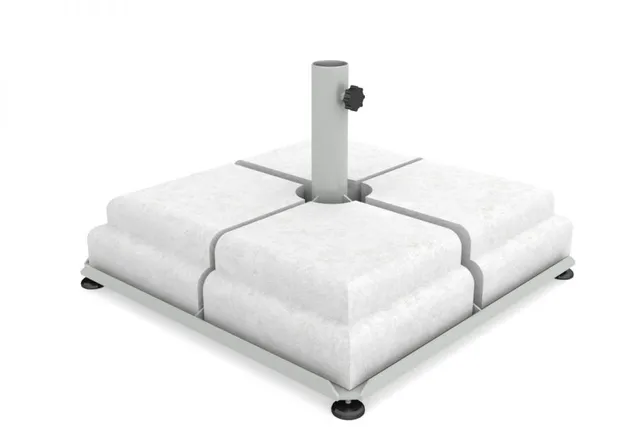 poggesi-base-in-ferro-70x70-cm-con-set-4-pesi-in-cemento image 1