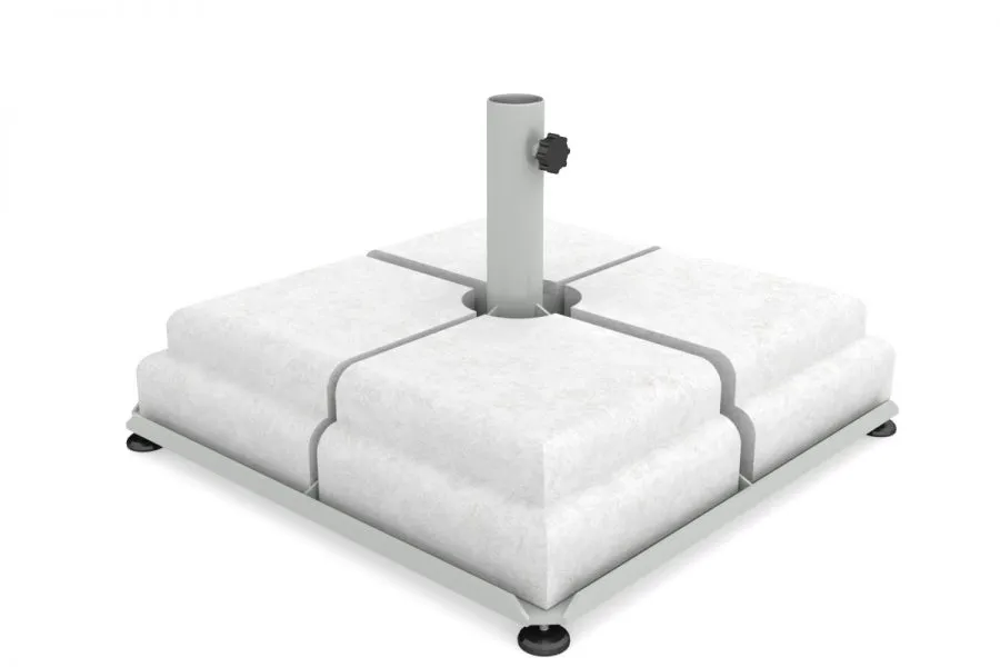 poggesi-base-in-ferro-70x70-cm-con-set-4-pesi-in-cemento image 1