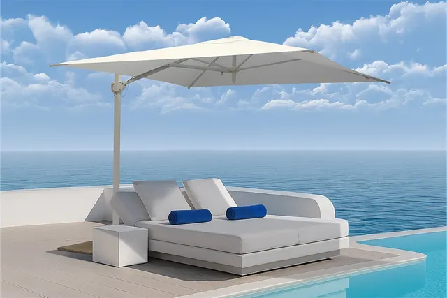 maffei-trend-ice-ombrellone-telaio-alluminio-bianco image 1