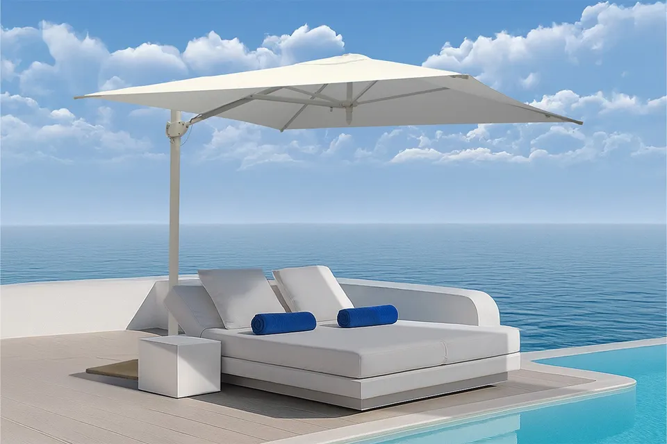 maffei-trend-ice-ombrellone-telaio-alluminio-bianco image 1