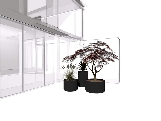 unosider-flora-ombra-architettonica-per-dehors-fioriera-cilindrica image 1