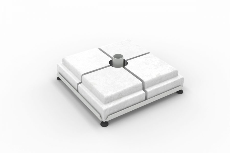 poggesi-base-in-ferro-70x70-cm-per-pali-laterali-con-4-pesi-in-cemento image 1